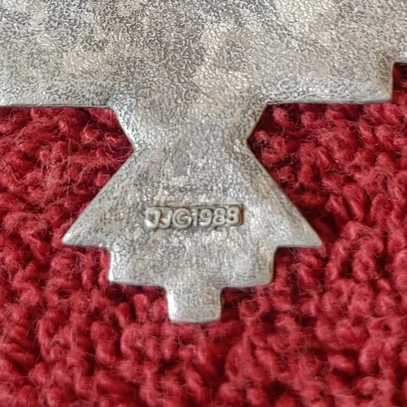 Silver-Tone Thunderbird Bird Accent with Turquoise Stone Pin - Picture 3 of 5